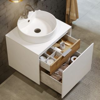 Подвесная тумба под раковину Aqwella Mobi MOB0106BS+MOB0706DB 60 см